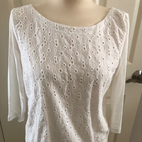 J. Crew Tops - 🛍️Jcrew Eyelet Top Size Small